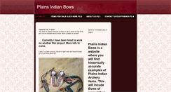 Desktop Screenshot of plainsindianbows.com