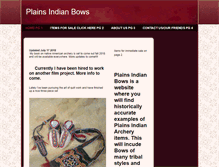 Tablet Screenshot of plainsindianbows.com